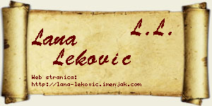 Lana Leković vizit kartica